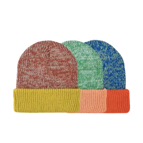 Colorblock Plush Knit Beanie