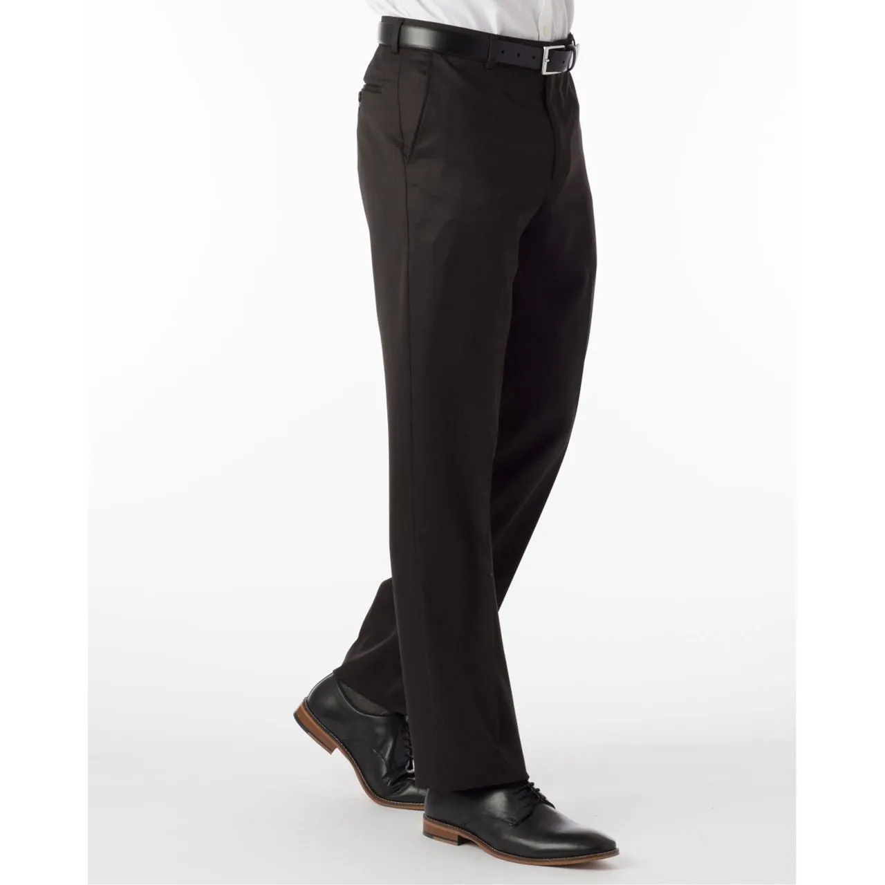 Comfort-EZE Micro Nano Performance Gabardine Trouser in Black, Size 38 (Dunhill Traditional Fit) by Ballin