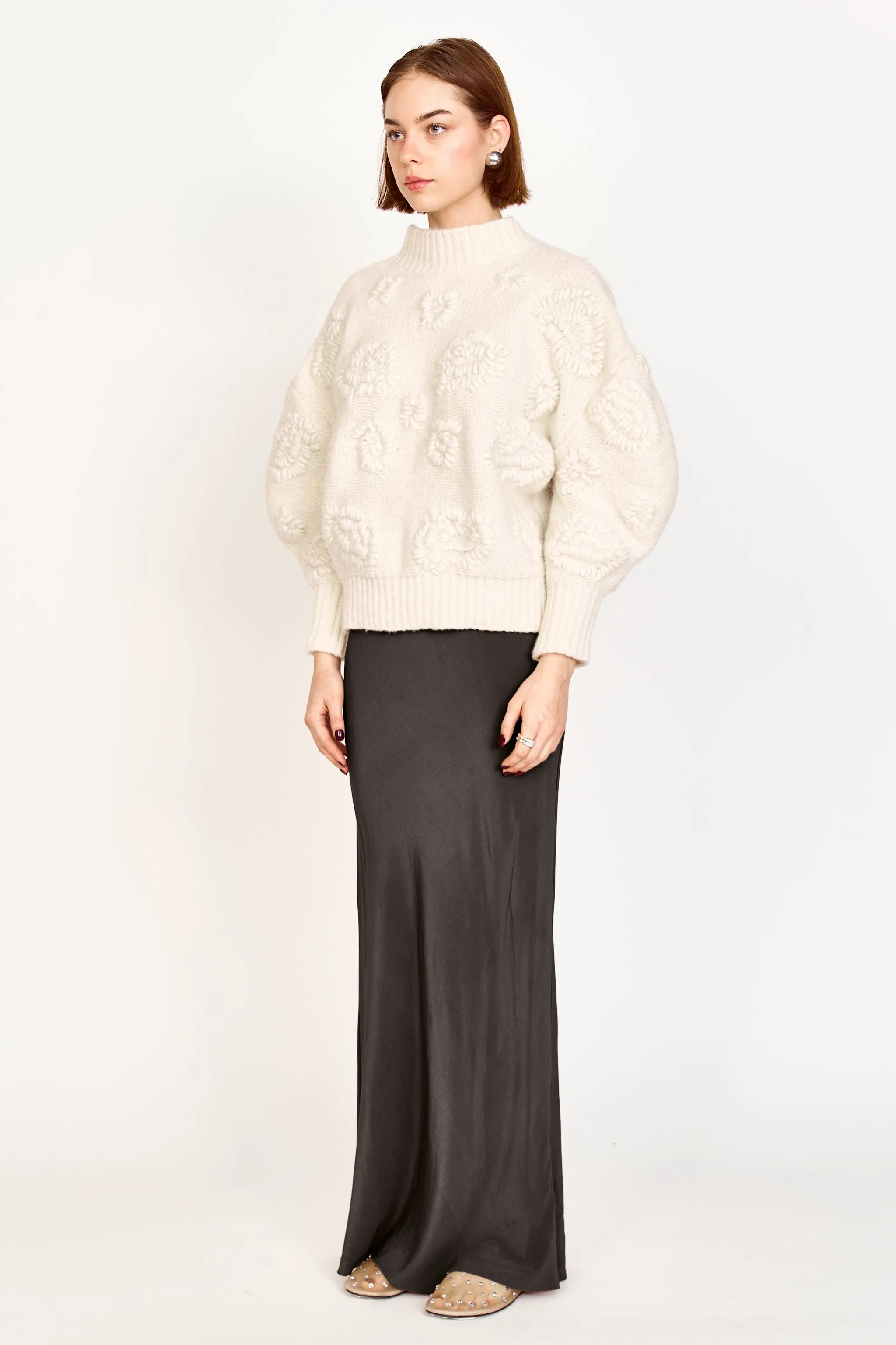 Cusco Waterlily Pullover in Ivory