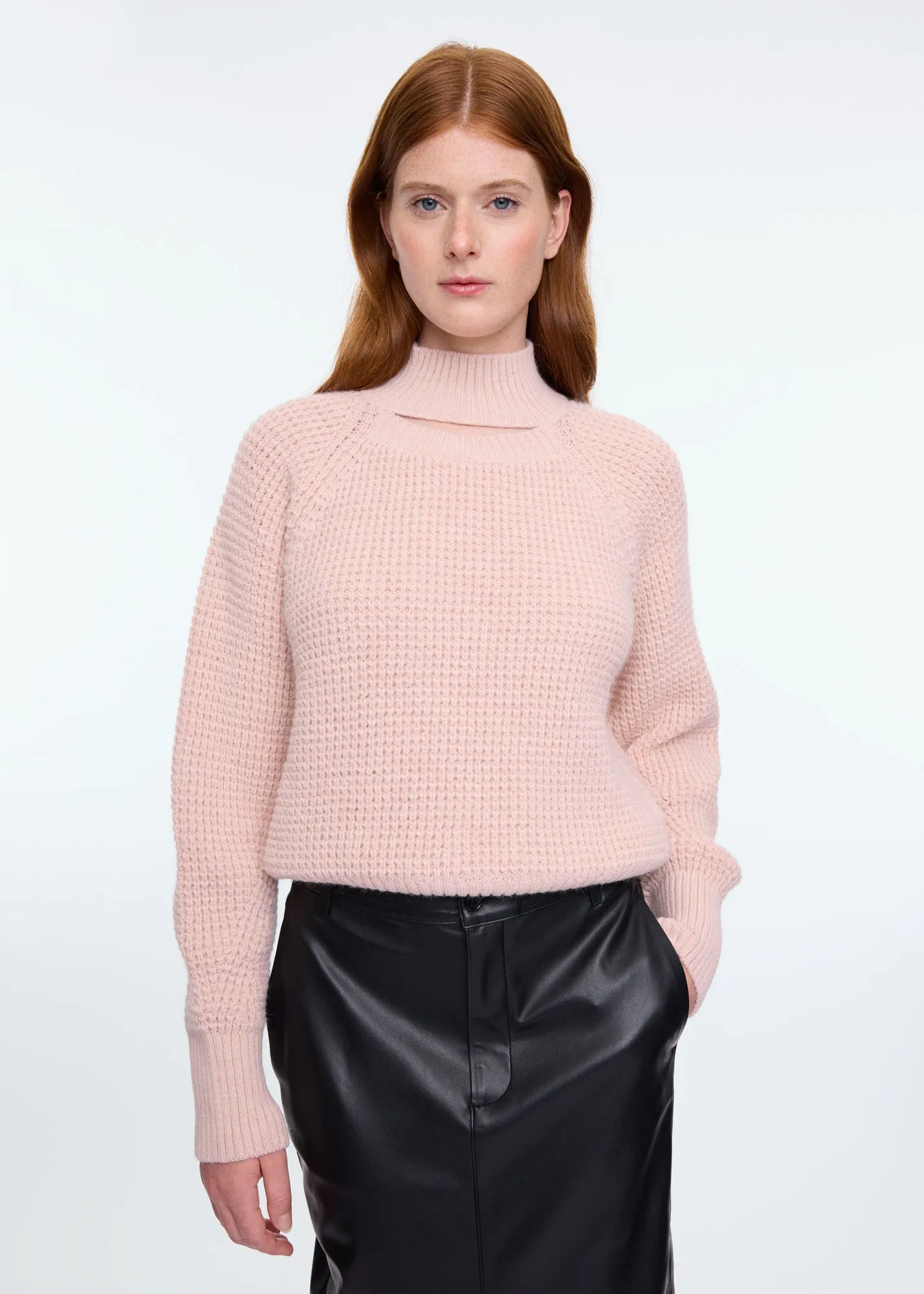 Cut-out knitted sweater