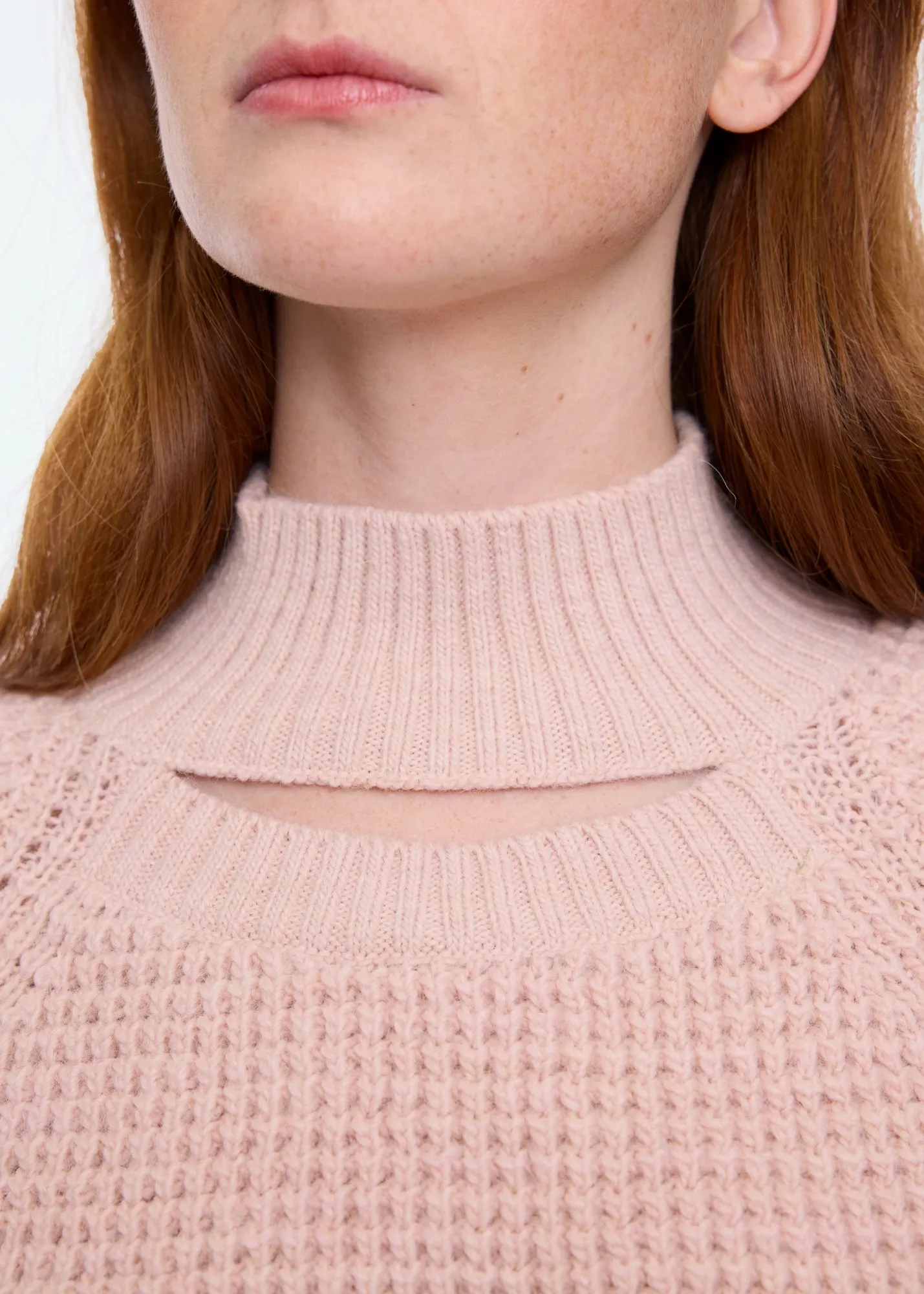 Cut-out knitted sweater