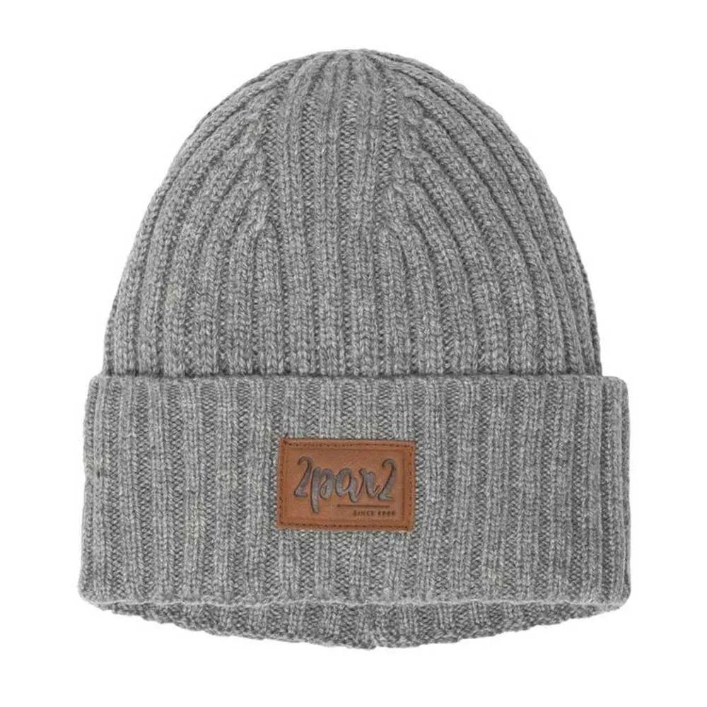 Deux Par Deux Knit Hat - Grey Mix