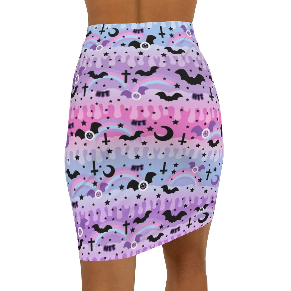 Dripping Sky Women's Mini Bodycon Skirt