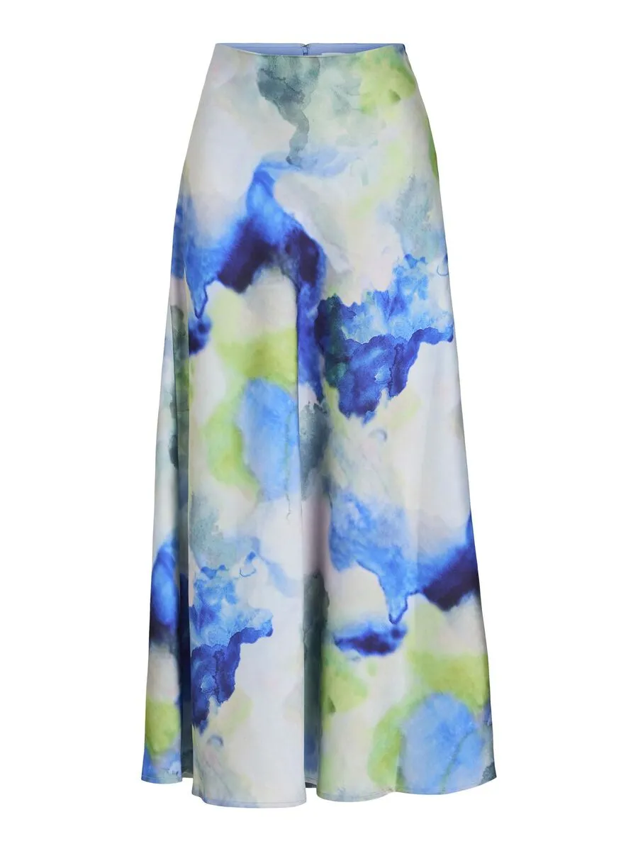 Enna Midi Skirt (Watercolour)