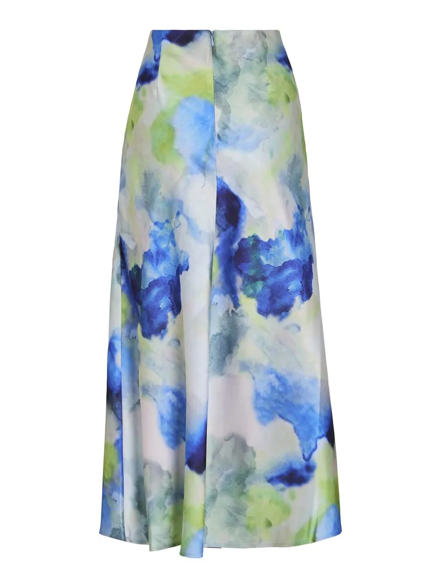 Enna Midi Skirt (Watercolour)