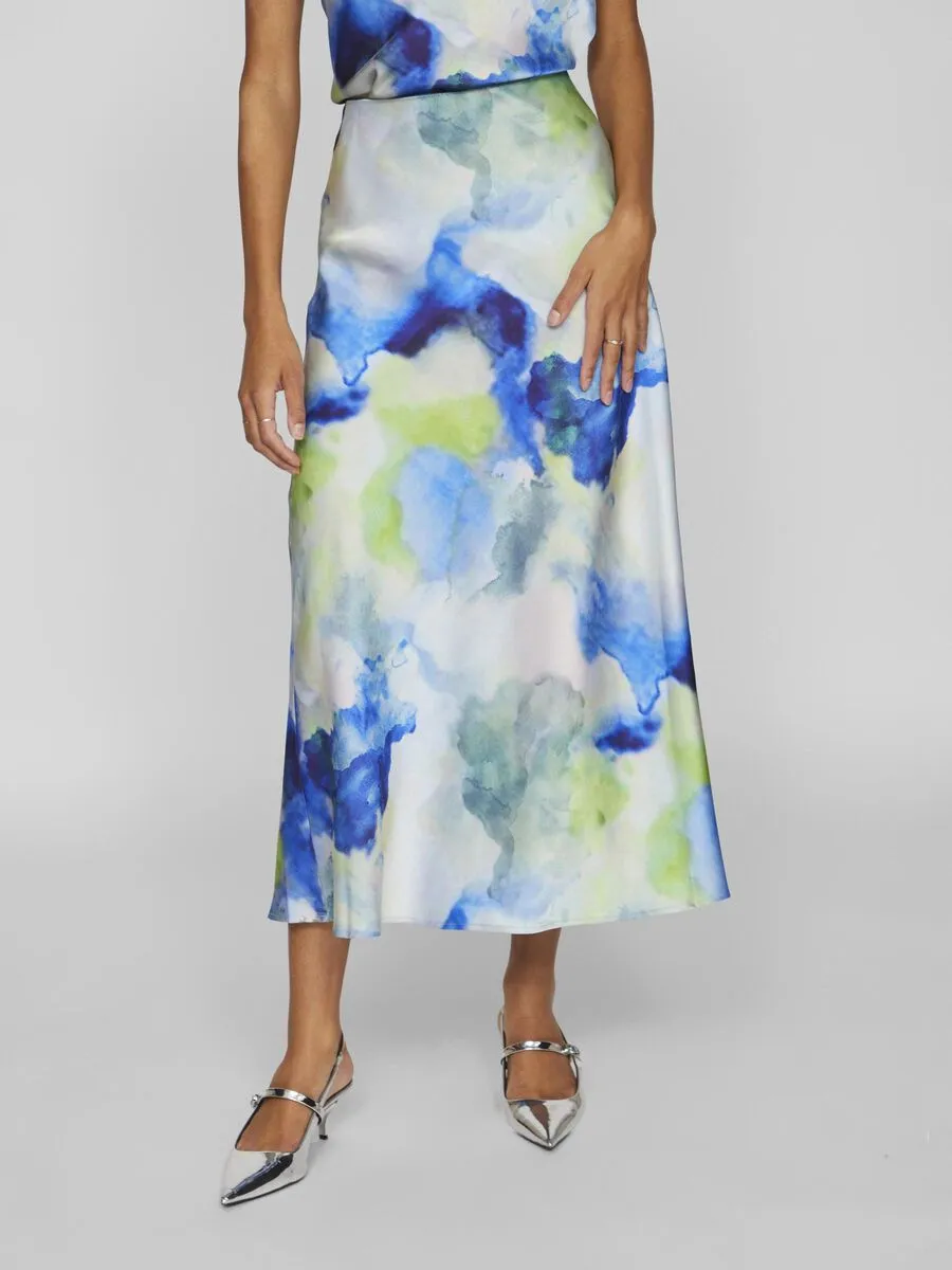 Enna Midi Skirt (Watercolour)