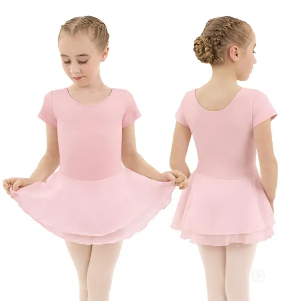 Eurotard 10467 Girls Cotton Lycra® Short Sleeve Dance Dress