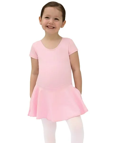 Eurotard 44464C Girls Microfiber Short Sleeve Dance Dress