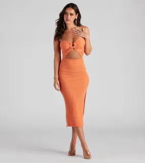 Express Yourself O-Ring Bandeau Midi Dress