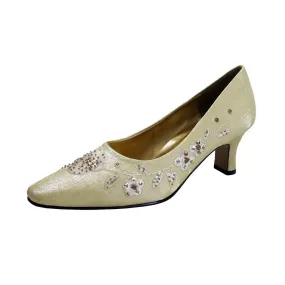 FLORAL Fern Women's Wide Width Dress Slip-On Satin Pumps