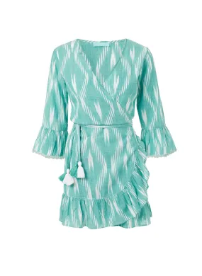 Freya Greenikat Short Belted Wrap Dress