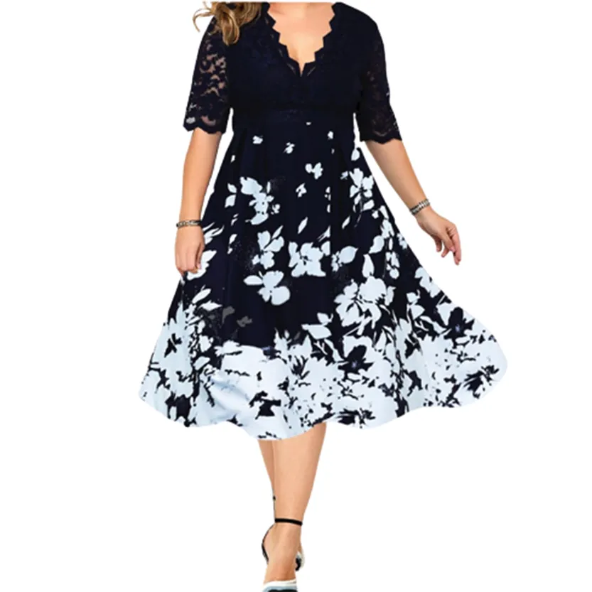 Funki Buys | Dresses | Women's Plus Floral Print Wrap Dress