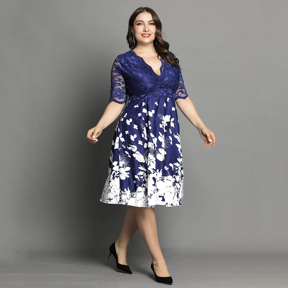 Funki Buys | Dresses | Women's Plus Floral Print Wrap Dress