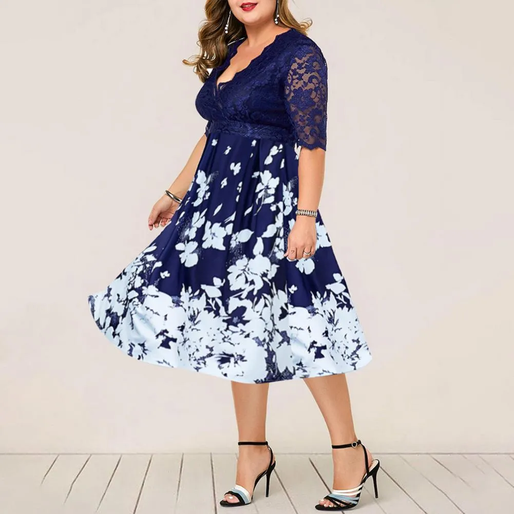 Funki Buys | Dresses | Women's Plus Floral Print Wrap Dress