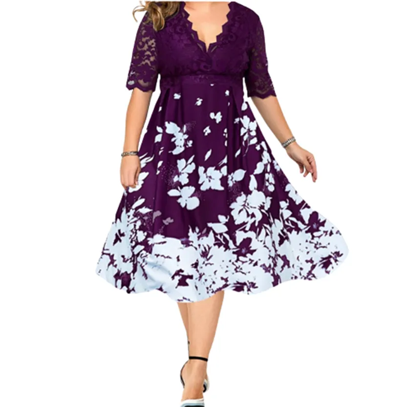 Funki Buys | Dresses | Women's Plus Floral Print Wrap Dress