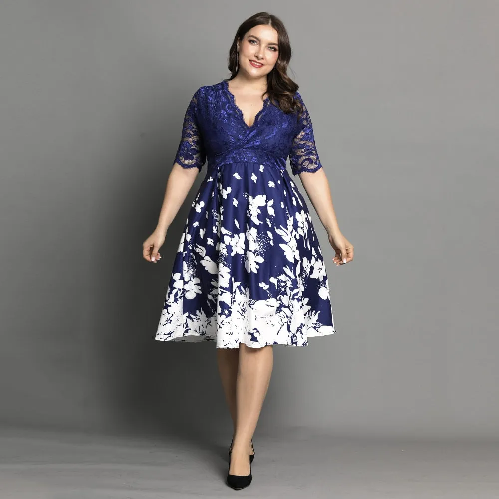 Funki Buys | Dresses | Women's Plus Floral Print Wrap Dress