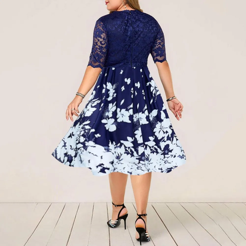 Funki Buys | Dresses | Women's Plus Floral Print Wrap Dress