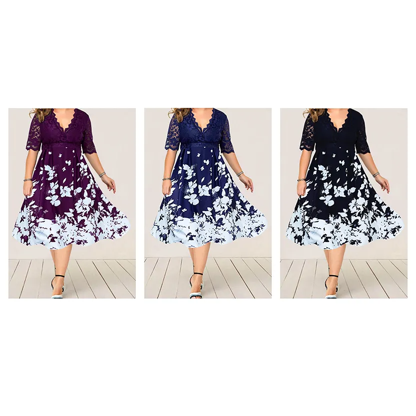 Funki Buys | Dresses | Women's Plus Floral Print Wrap Dress