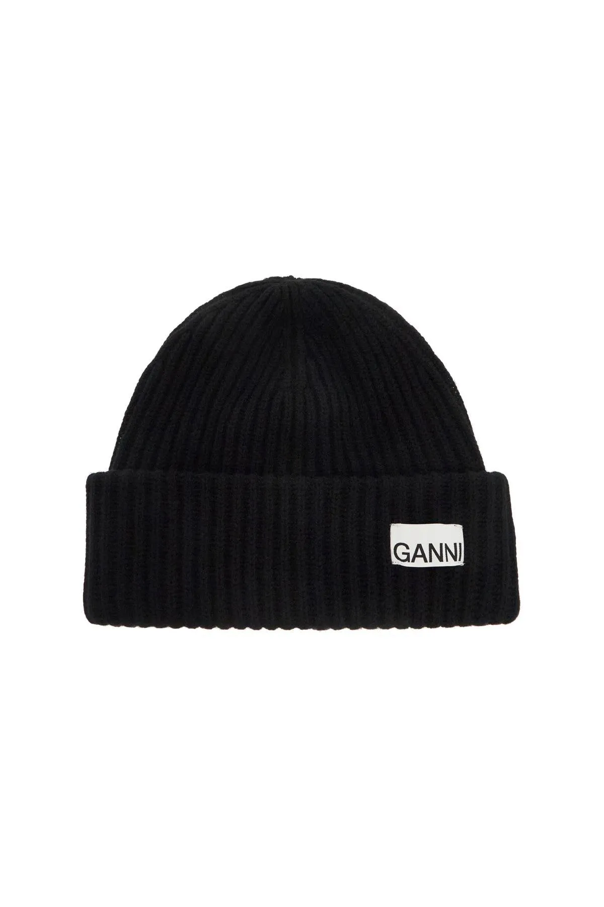 GANNI Cappello Beanie Con Etichetta Logo