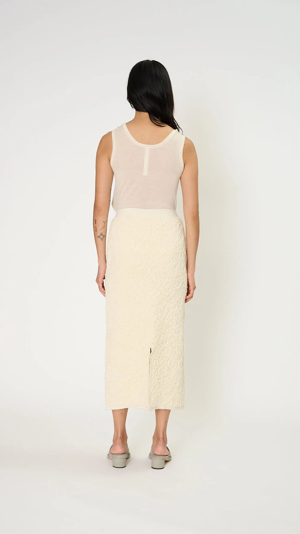 Gauze Skirt in Raw White