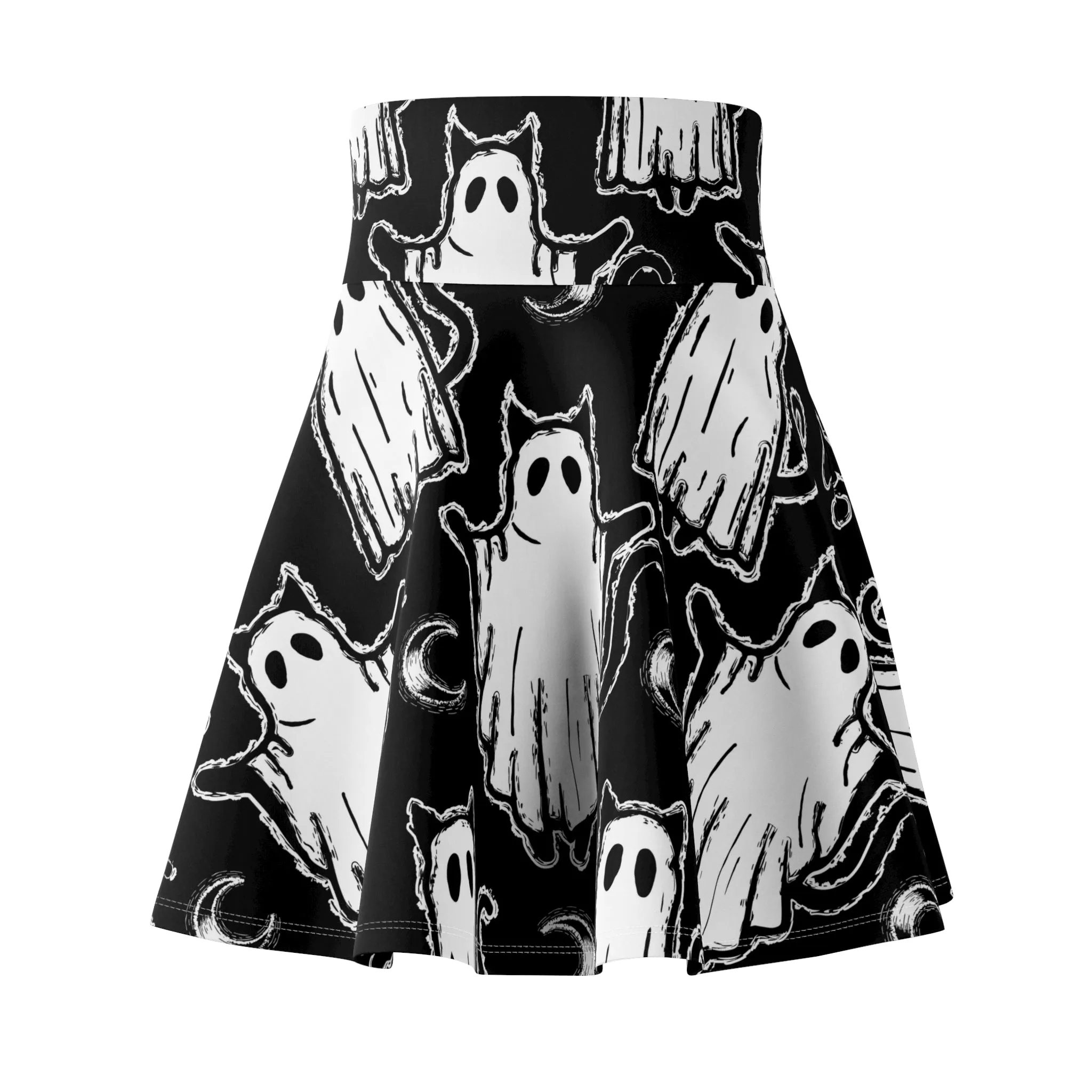 Ghost Cat Skater Skirt