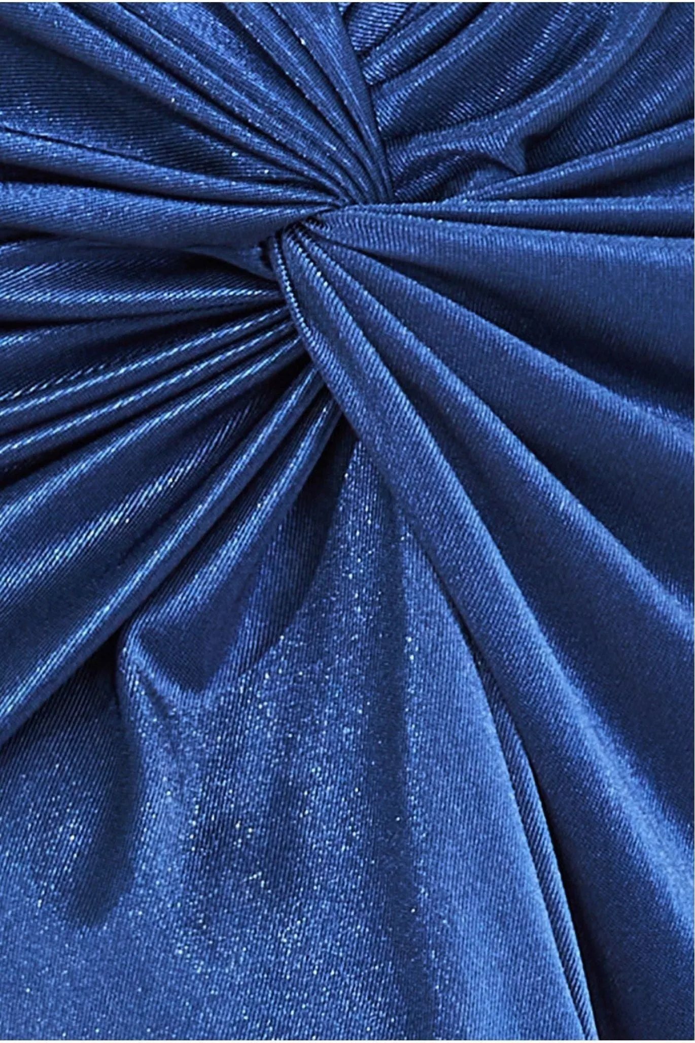 Goddiva Satin Knotted Midi Skirt - Navy