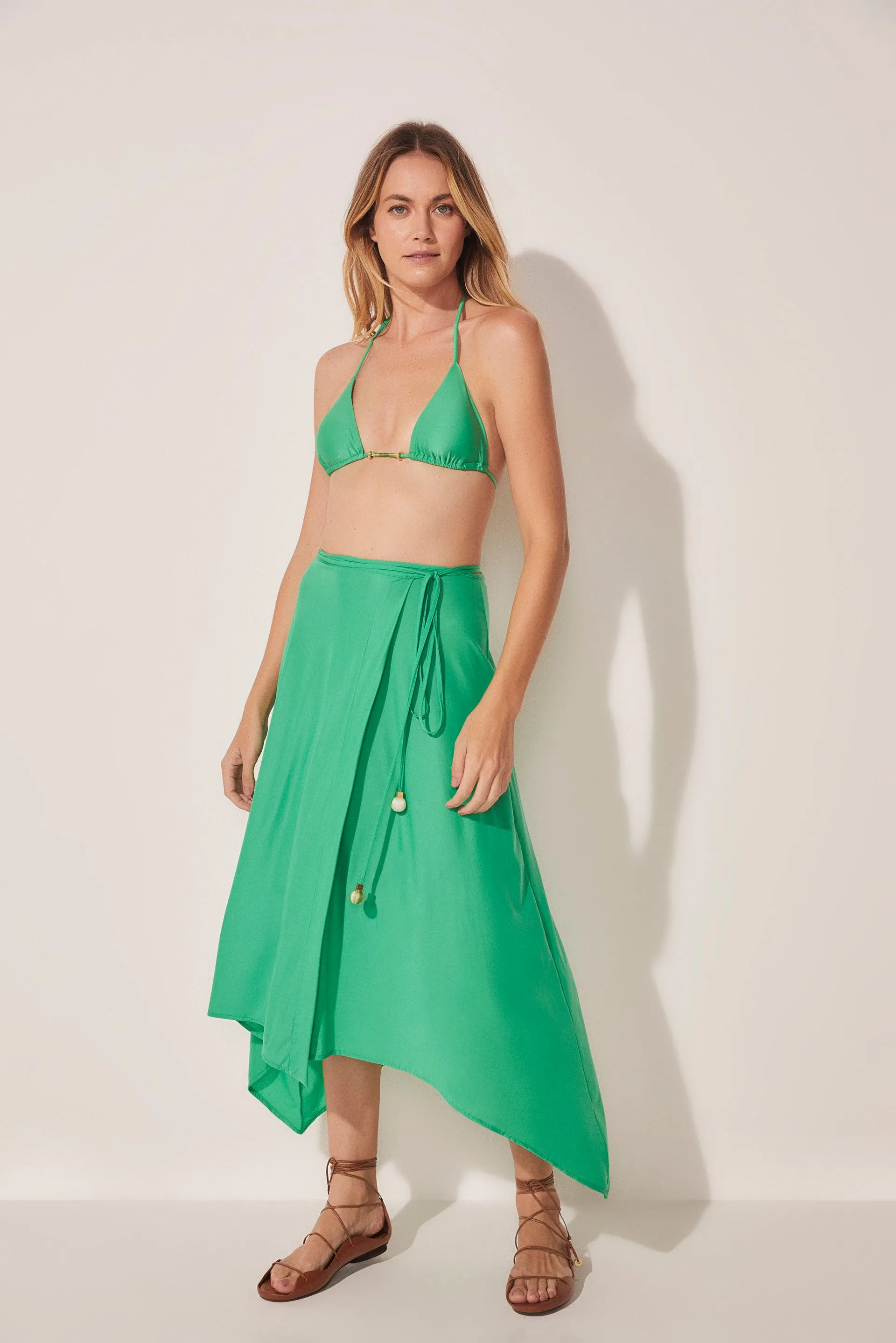 Gradient Cactus Midi Skirt With Ties E4183A1688