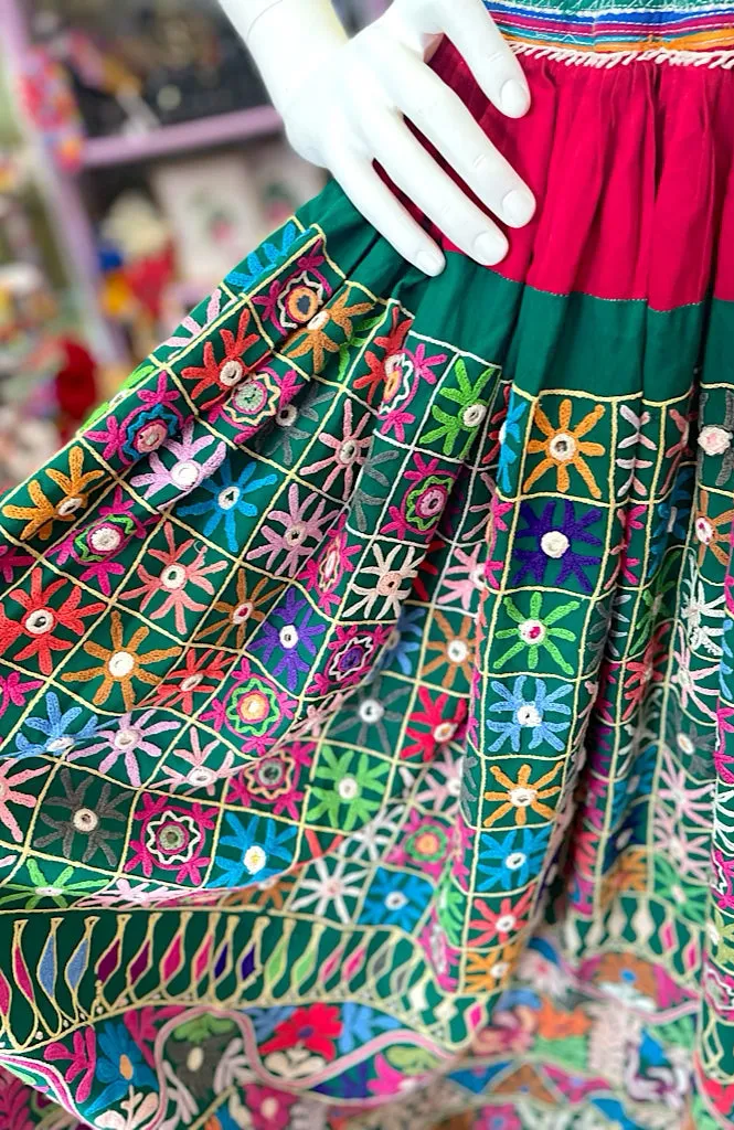 Gypsy Hand Embroidered Vintage Women's Banjara Skirt