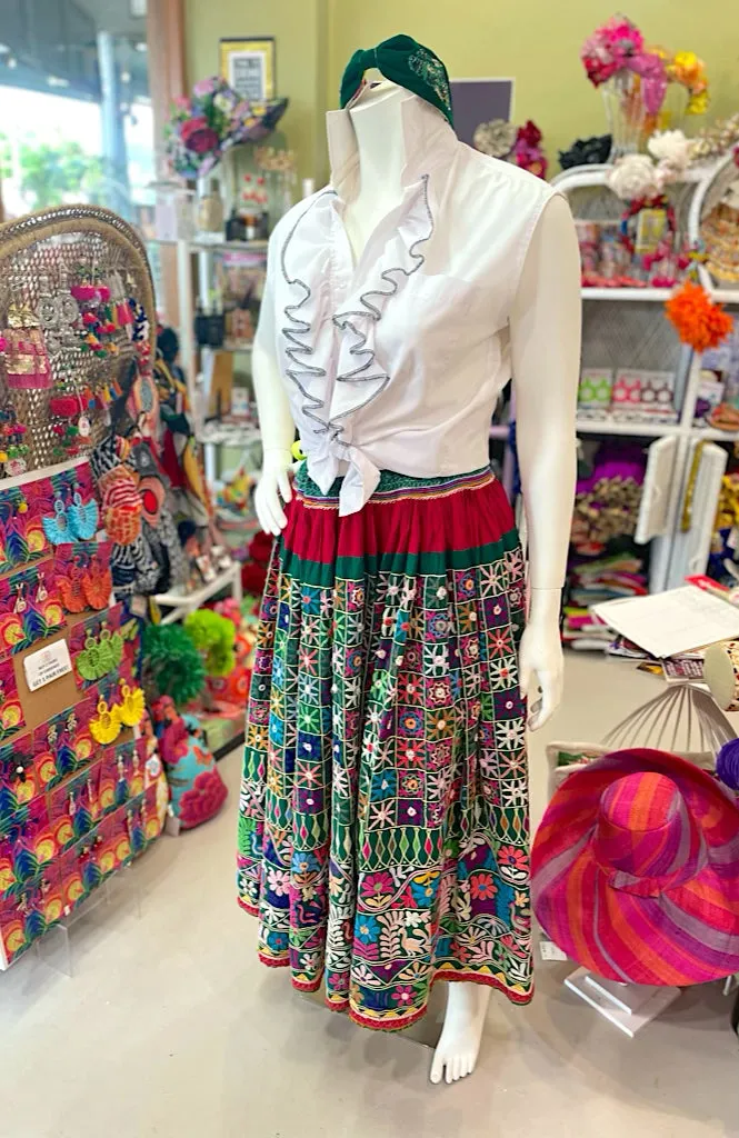 Gypsy Hand Embroidered Vintage Women's Banjara Skirt