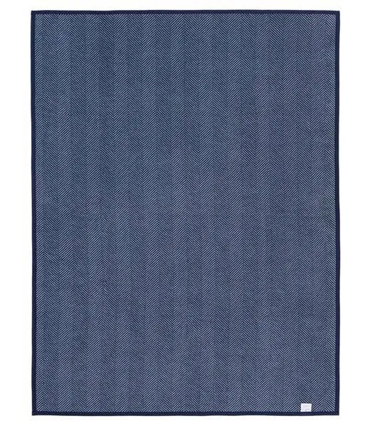 Harborview Herringbone Navy Blanket