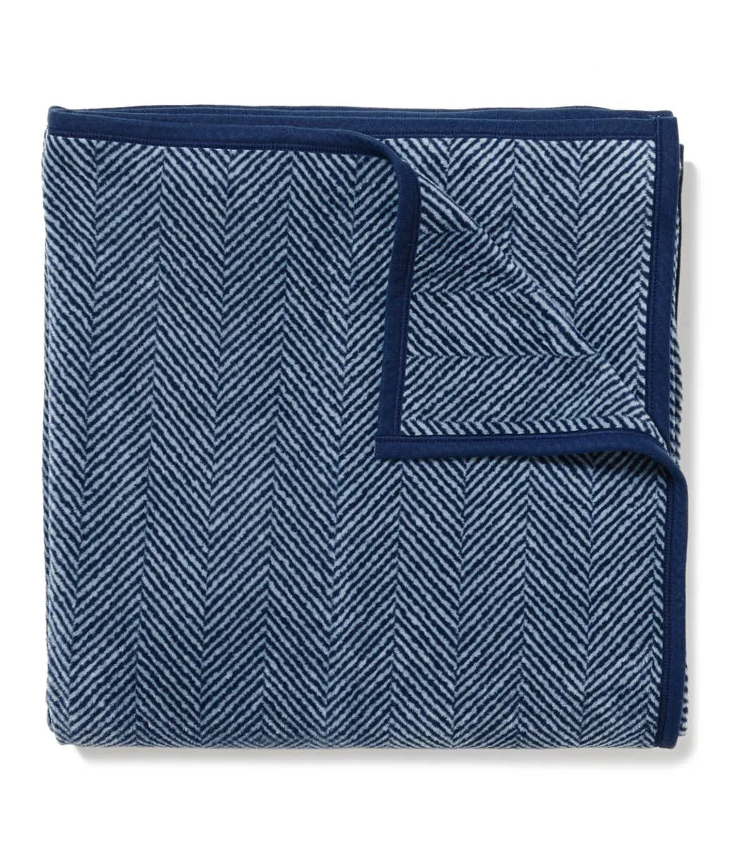 Harborview Herringbone Navy Blanket