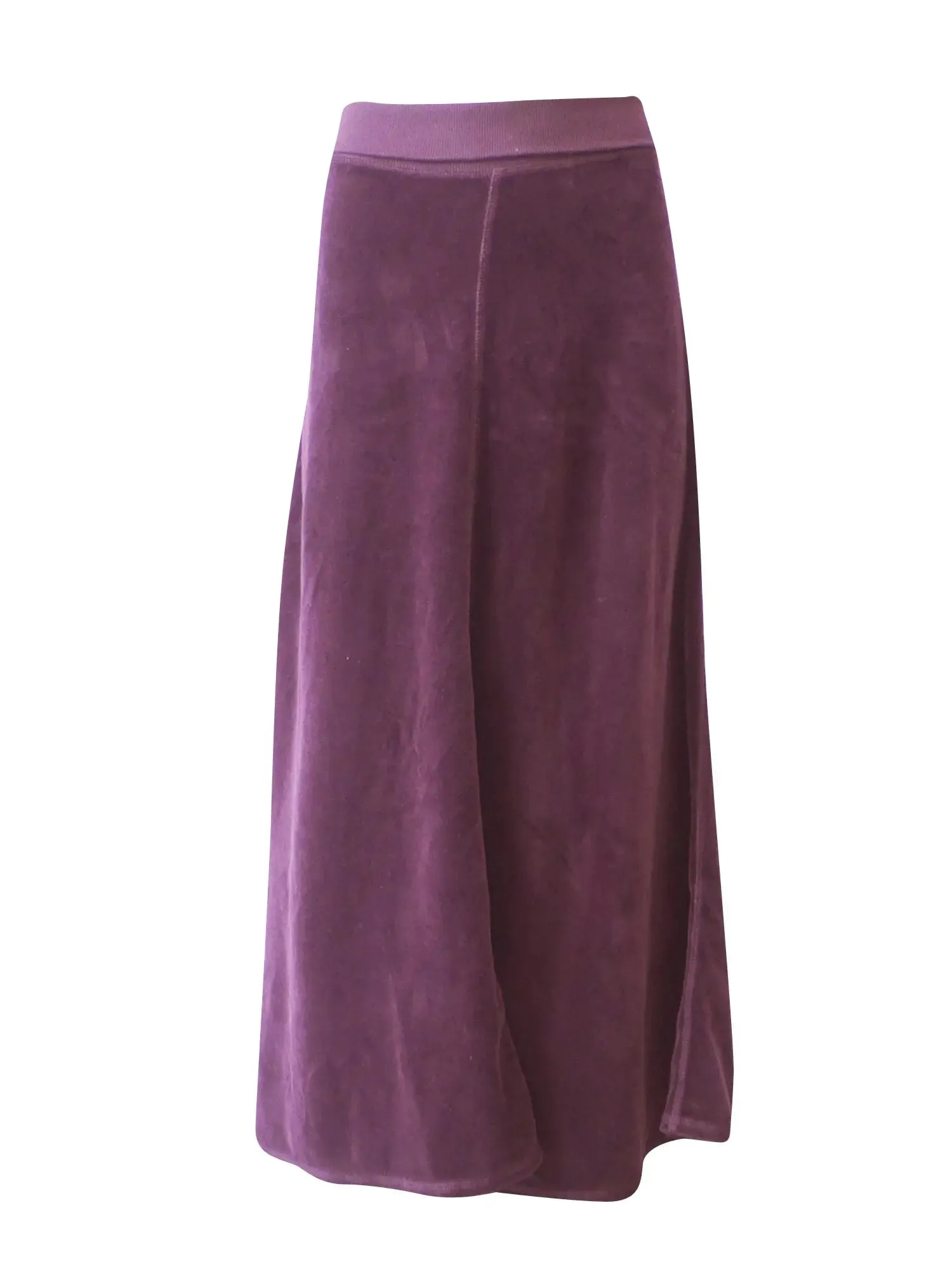 Hard Tail Rolldown Waist Velour Sweep Skirt V-128