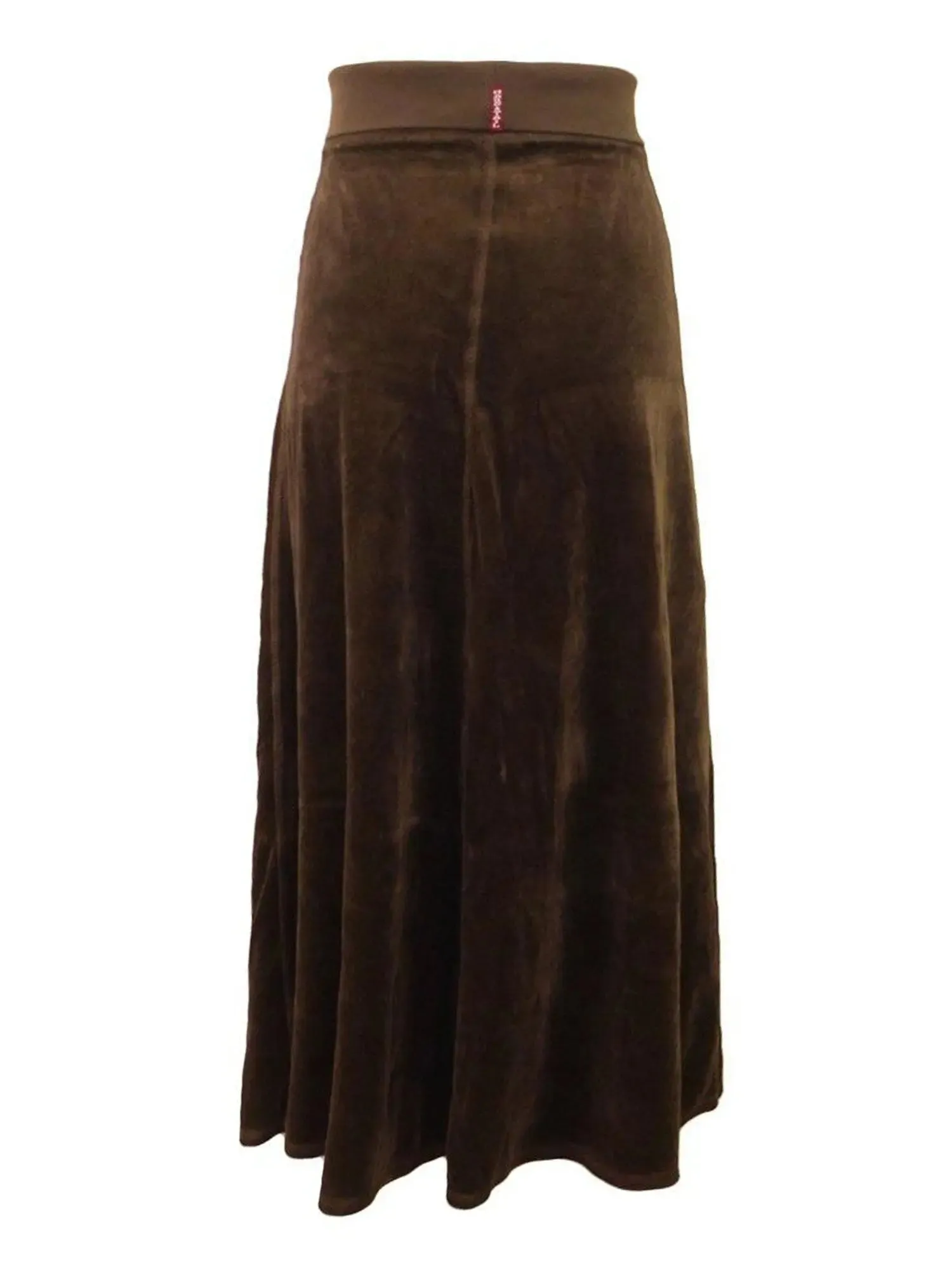 Hard Tail Rolldown Waist Velour Sweep Skirt V-128