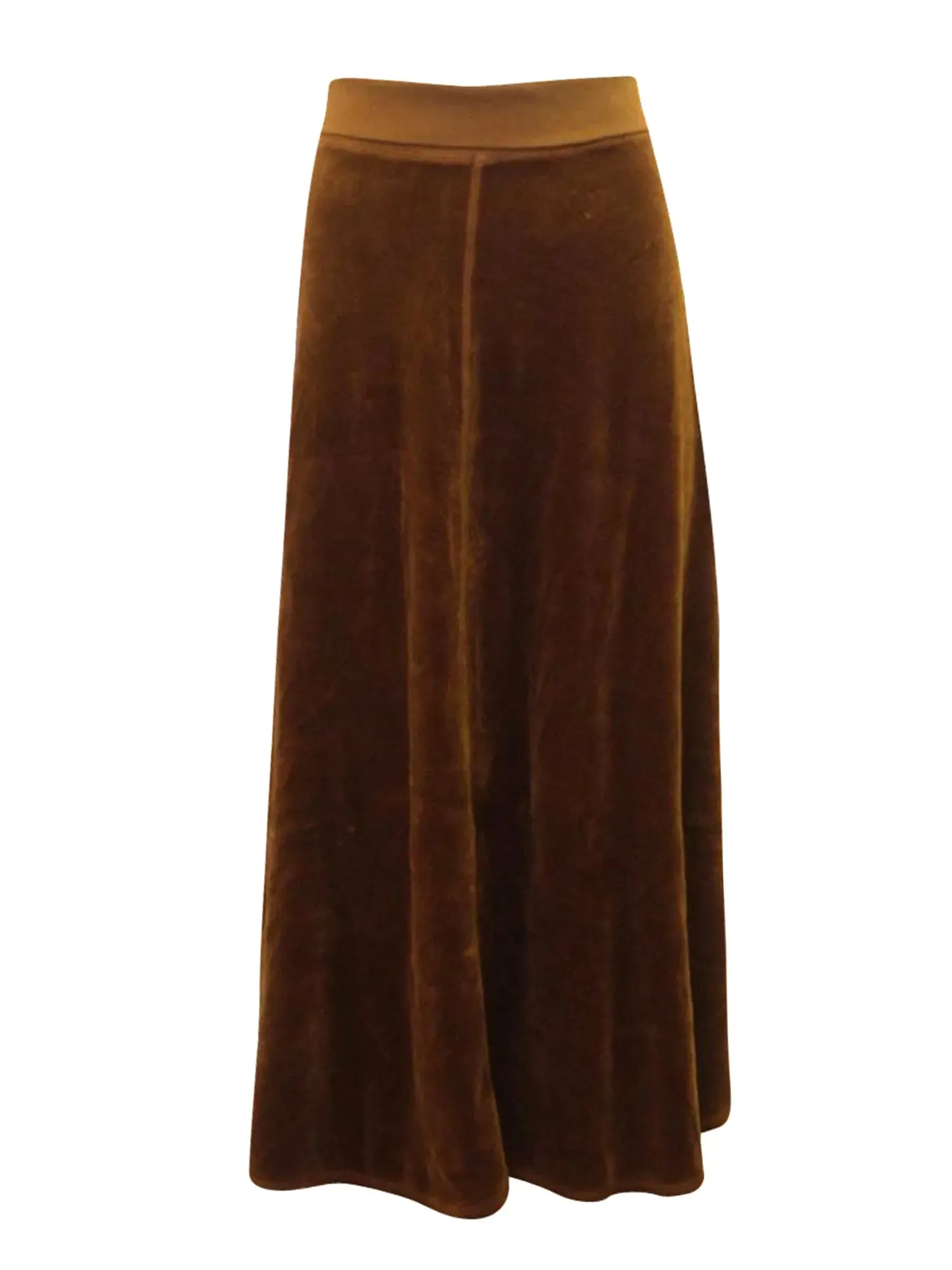 Hard Tail Rolldown Waist Velour Sweep Skirt V-128