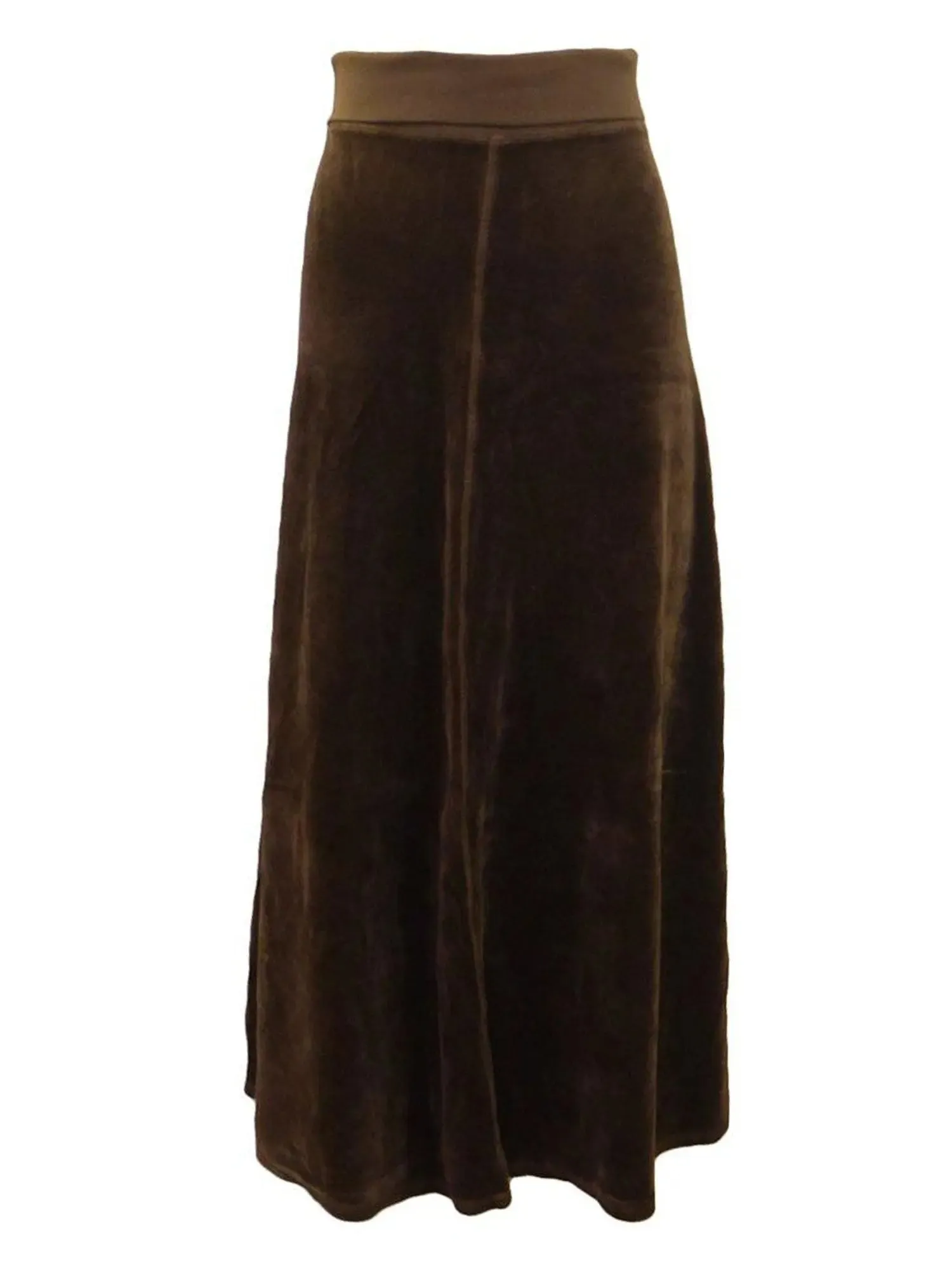 Hard Tail Rolldown Waist Velour Sweep Skirt V-128