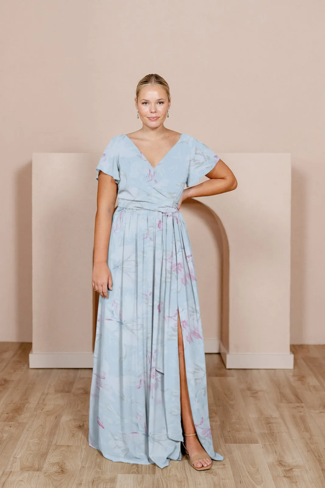 Harper Chiffon Faux Wrap Dress | Made To Order