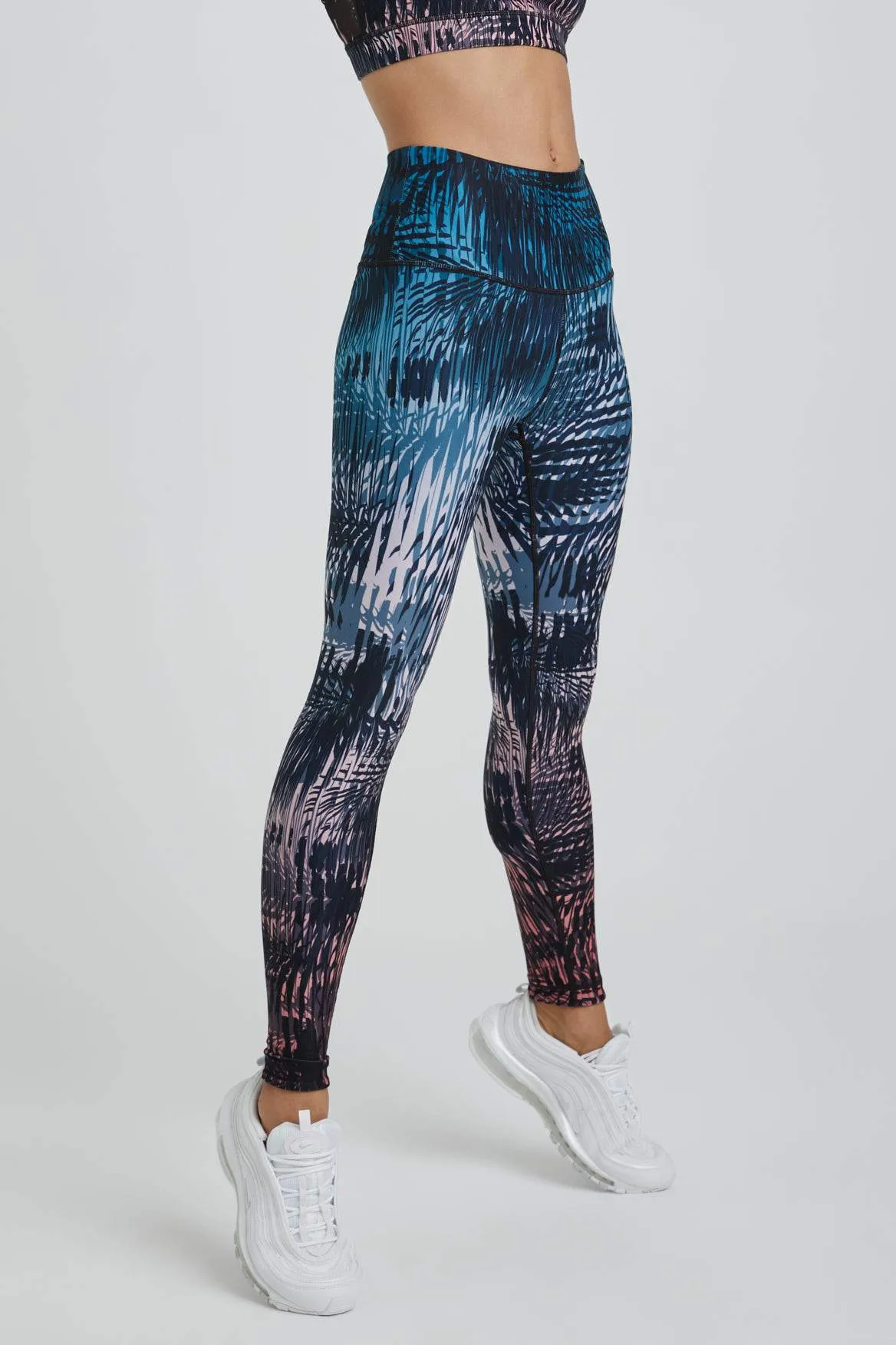 High Waist Leggings Tahiti Vibe Navy