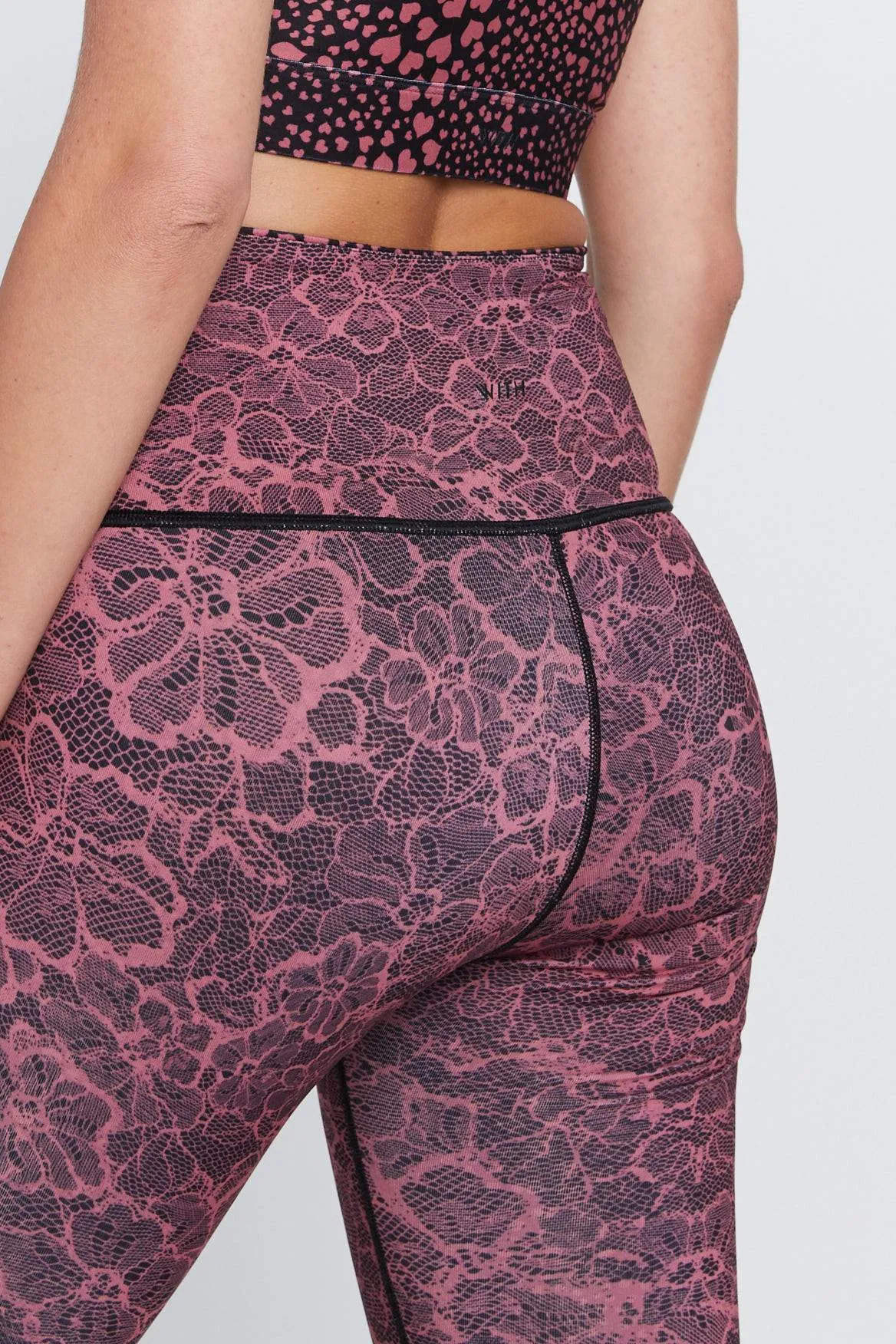 High Waist Reversible Leggings Mauve Cheer