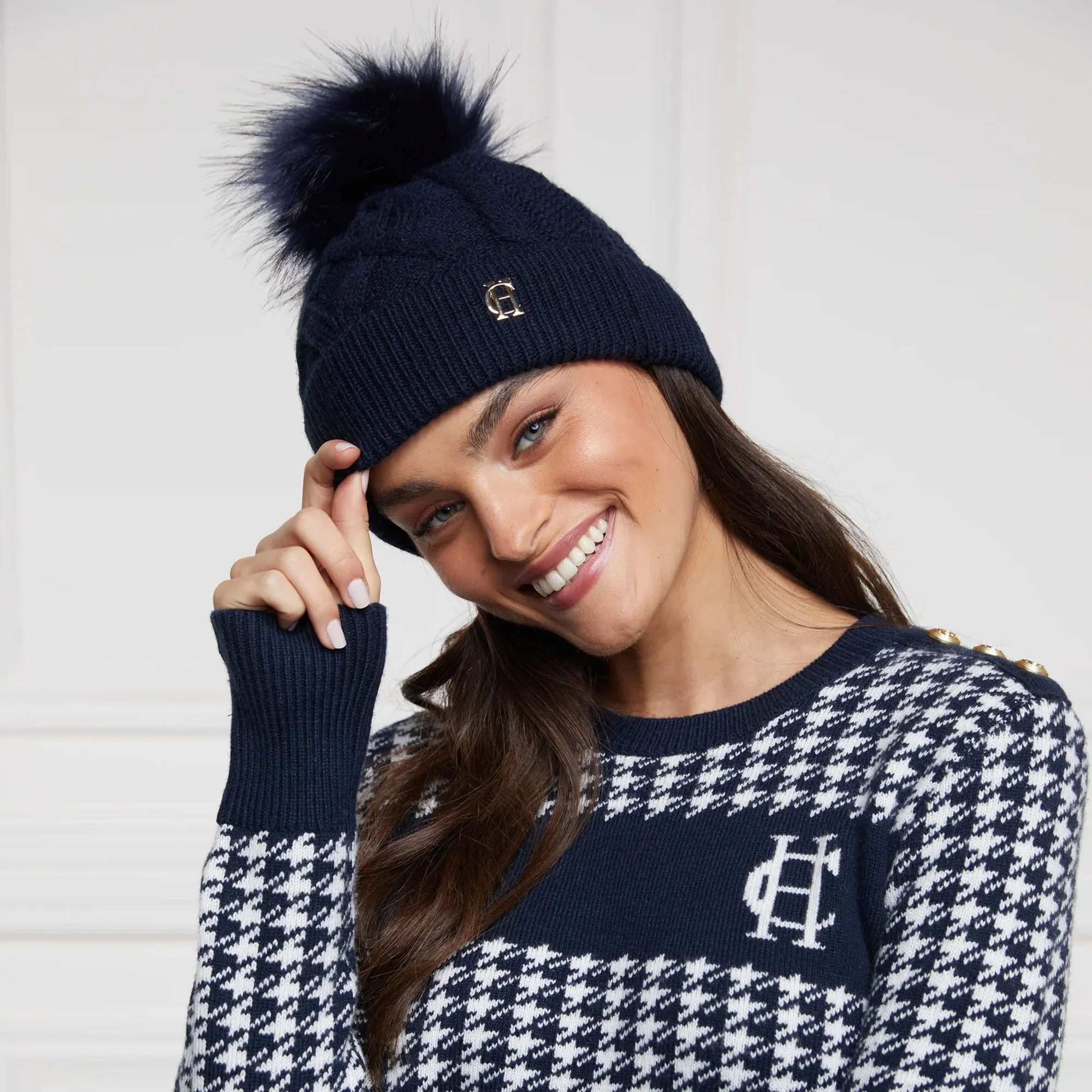 Holland Cooper Ladies Cortina Bobble Hat