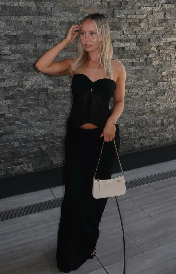 Jacqulin Black Maxi Skirt