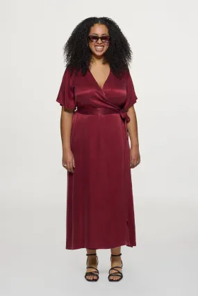 Jaqi Wrap Dress Cabernet