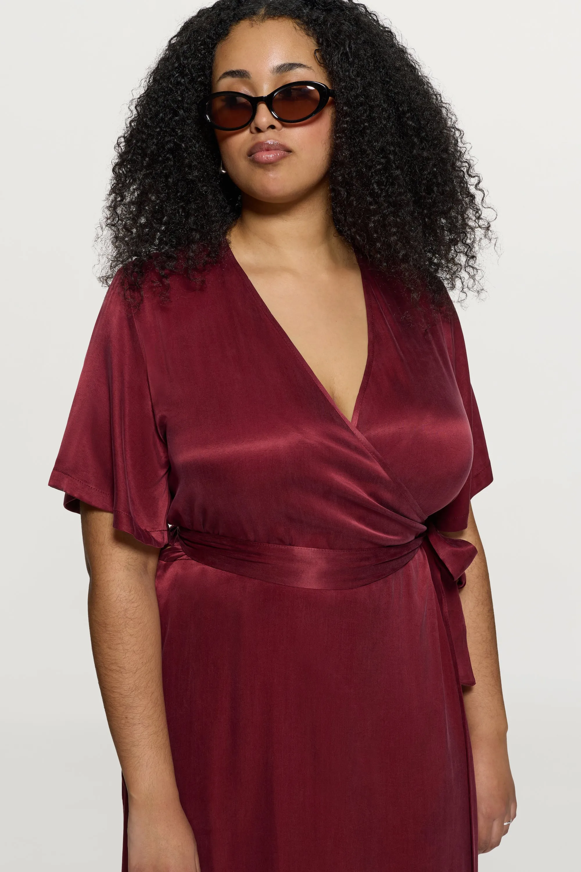 Jaqi Wrap Dress Cabernet