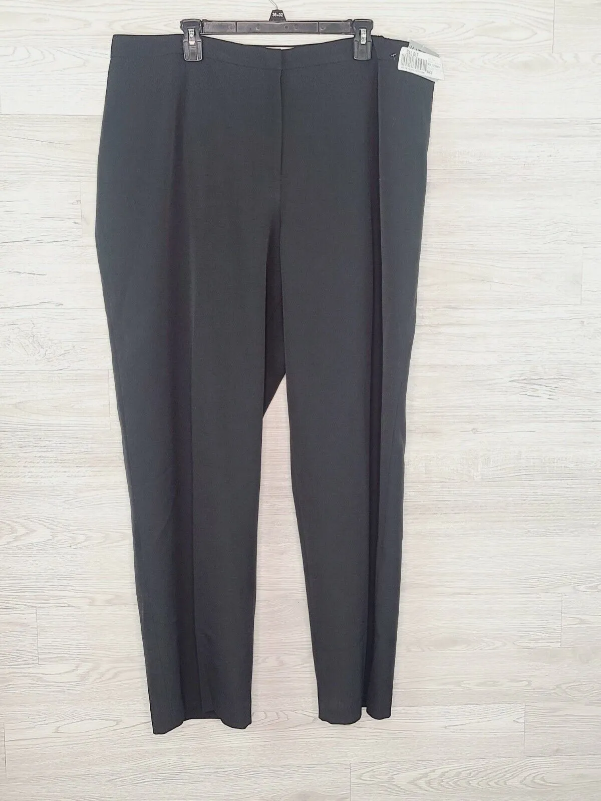 Kasper Kate Women's Black Classic Fit Straight-Leg Pants Plus Size 22W