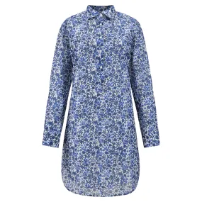 Katherine Shirt Dress in Blue Melody