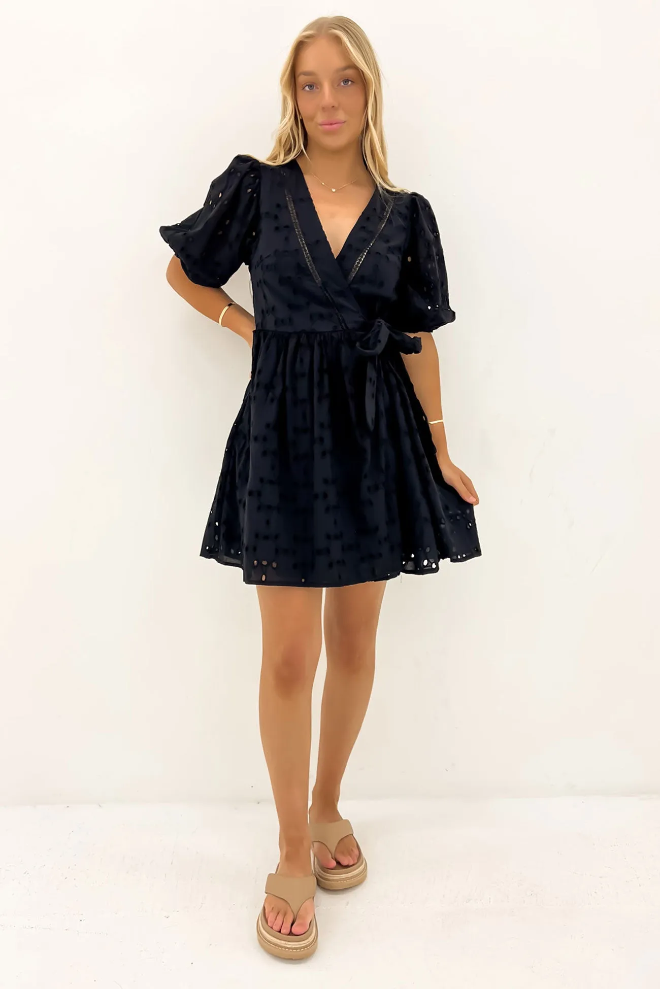 Kirby Wrap Dress Black