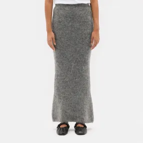 Knit Tube Skirt in Grey