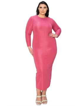 Kylo Textured Bodycon Dress | Rose