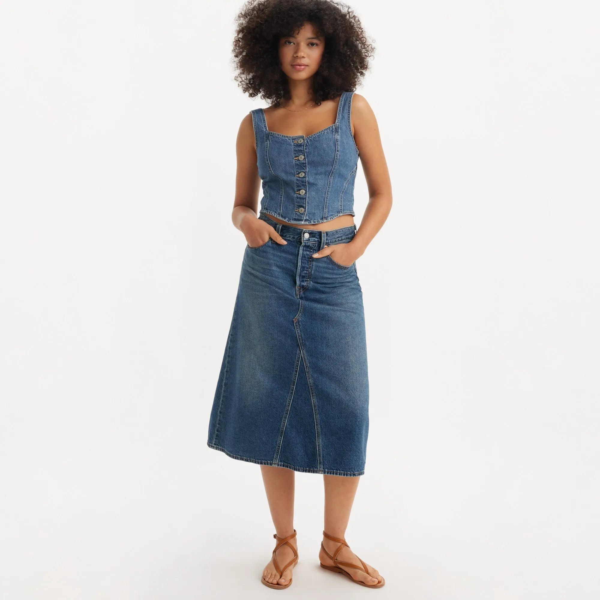 Levi's® Women's High-Rise A-Line Deconstructed Skirt