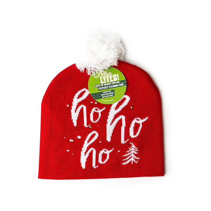 Light-Up Holiday Pom Hat