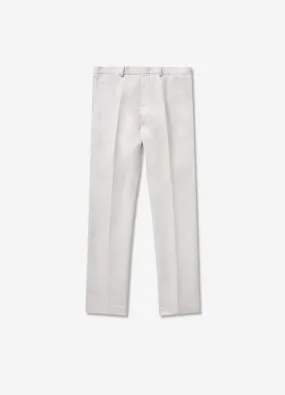 Linen Cotton Twill Suit Pant Silver